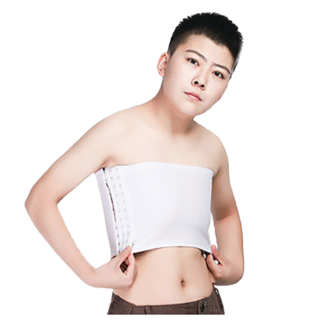 GF Strapless Chest Binder - White Large